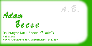 adam becse business card